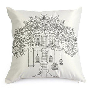 DIY Coloring Pillowcase Decoration (Treehouse) - Gifteee. Find cool & unique gifts for men, women and kids