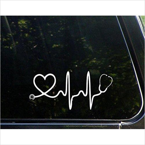 Stethoscope Big Heart Decal / Bumper Sticker - Gifteee Unique & Unusual gifts, Cool gift ideas