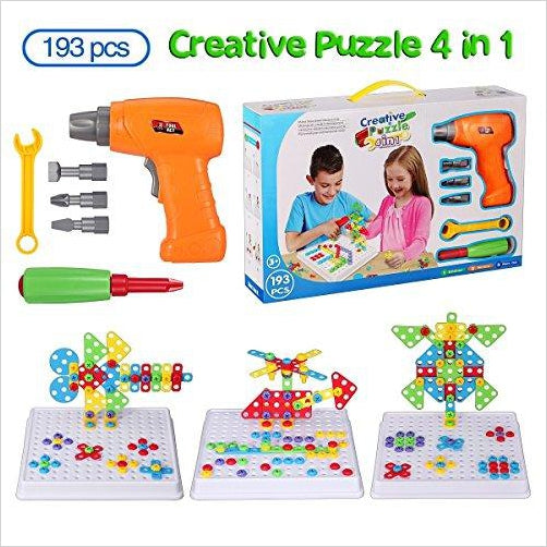 Educational Toy Drill STEM Learning Create Design Kit Original 193 Piece - Gifteee Unique & Unusual gifts, Cool gift ideas