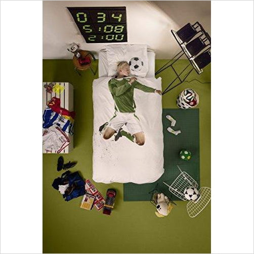 Soccer Player Duvet Cover and Pillowcase Set - Gifteee. Find cool & unique gifts for men, women and kids