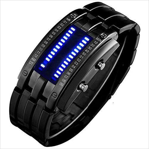 Binary Matrix Blue LED Digital Waterproof Watch - Gifteee Unique & Unusual gifts, Cool gift ideas