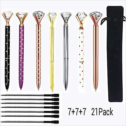 7pcs Diamond Ballpoint Pens - Gifteee. Find cool & unique gifts for men, women and kids