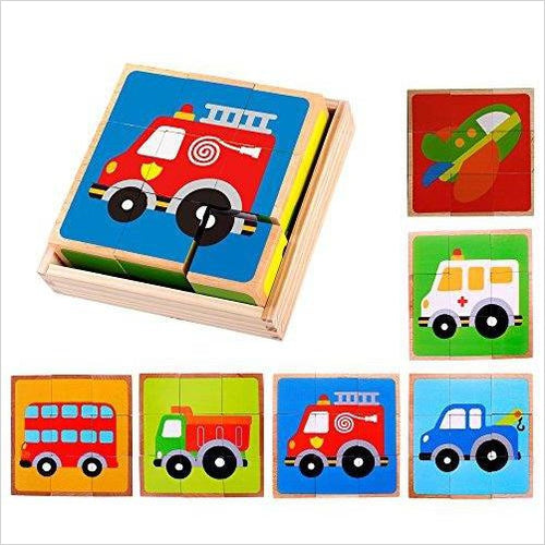 Vehicle Block Chunky Wooden Puzzle for Toddlers - Gifteee. Find cool & unique gifts for men, women and kids