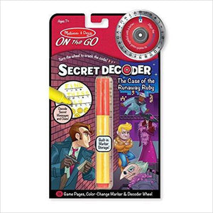 Melissa & Doug On the Go Secret Decoder Activity Book - The Case of the Runaway Ruby - Gifteee Unique & Unusual gifts, Cool gift ideas