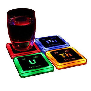 Radioactive Elements Glowing Coaster Set - Gifteee. Find cool & unique gifts for men, women and kids