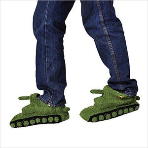 Green Tank Slippers - Gifteee. Find cool & unique gifts for men, women and kids