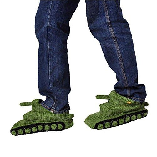 Green Tank Slippers - Gifteee Unique & Unusual gifts, Cool gift ideas