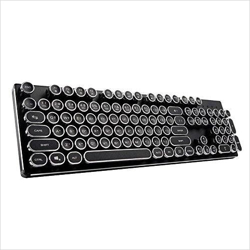 Steampunk Mechanical Qwerty Keyboard with LED Backlit - Gifteee Unique & Unusual gifts, Cool gift ideas