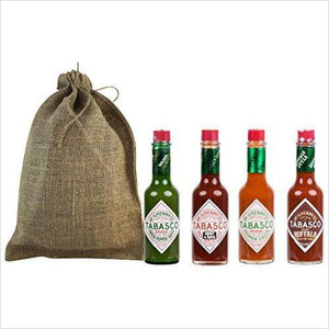 Tabasco Sauce Variety Assortment Pack Gift Set (Original, Jalapeno, Sweet Spicy, Buffalo) - Gifteee. Find cool & unique gifts for men, women and kids