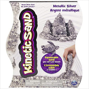 Shimmering Metallic Silver Kinetic Sand - Gifteee. Find cool & unique gifts for men, women and kids