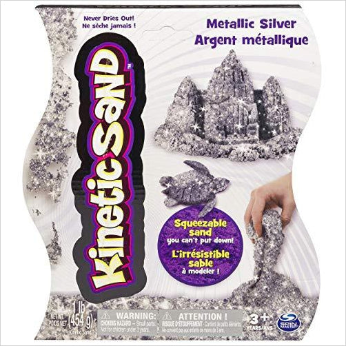 Shimmering Metallic Silver Kinetic Sand - Gifteee Unique & Unusual gifts, Cool gift ideas