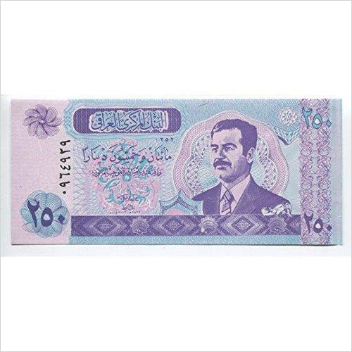 Genuine Saddam Hussein Bank Note - IRAQI Currency - Gifteee Unique & Unusual gifts, Cool gift ideas