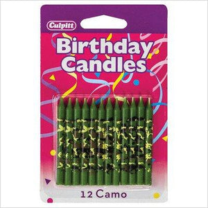 Camo Print Birthday Cake Candles - 12 ct - Gifteee. Find cool & unique gifts for men, women and kids