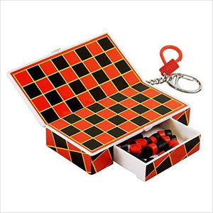 Pocket Game Checkers on Key Chain - Gifteee Unique & Unusual gifts, Cool gift ideas