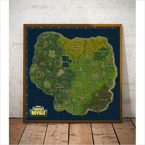 Fortnite Map Wall Art - Gifteee Unique & Unusual gifts, Cool gift ideas