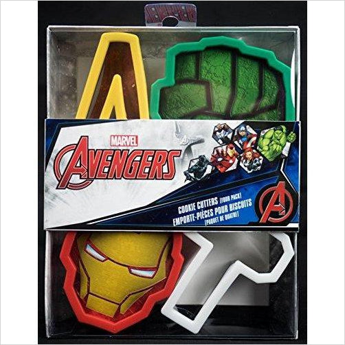 Marvel Avengers Cookie Cutters - Iron Man, Hulk, Thor Hammer, and Signature 