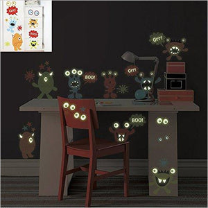 Glow in the Dark Monsters Wall Decals - Gifteee. Find cool & unique gifts for men, women and kids