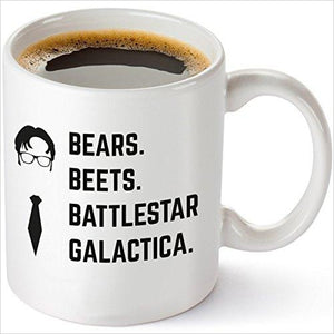Bears Beets Battlestar Galactica - Coffee Mug - Gifteee. Find cool & unique gifts for men, women and kids