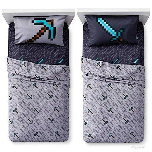 Minecraft Twin Bedding Sheet Set - Gifteee. Find cool & unique gifts for men, women and kids