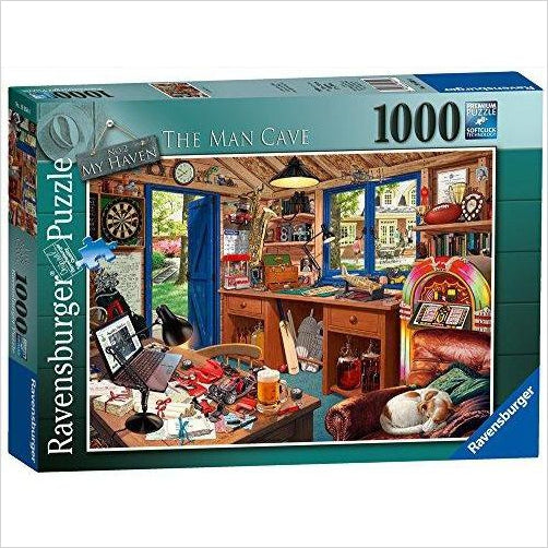 The Man Cave 1000 Piece Jigsaw Puzzle - Gifteee. Find cool & unique gifts for men, women and kids