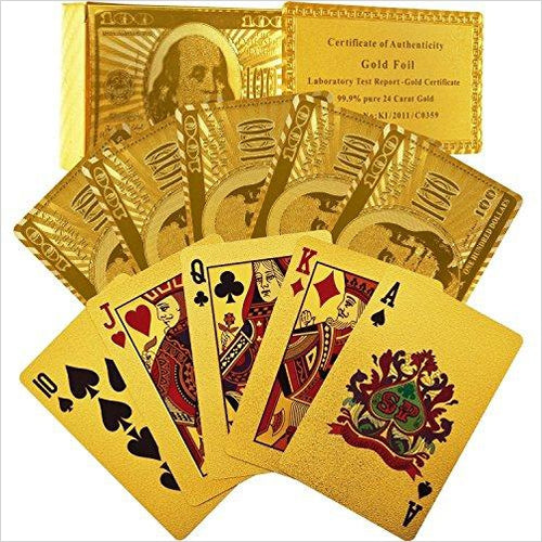 Gold 24K Playing Cards - Gifteee Unique & Unusual gifts, Cool gift ideas