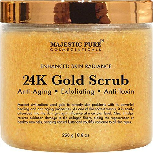 24K Gold Body and Facial Scrub, Ancient Anti Aging - Gifteee Unique & Unusual gifts, Cool gift ideas