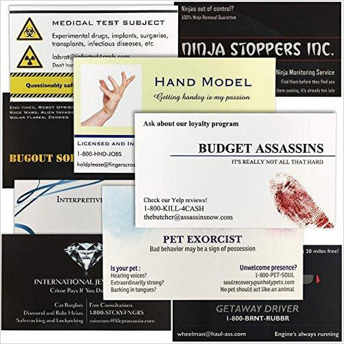 Funny Fake Business Cards - Gifteee Unique & Unusual gifts, Cool gift ideas