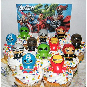 Marvel Avengers Super Hero Deluxe Cupcake Toppers - Gifteee. Find cool & unique gifts for men, women and kids