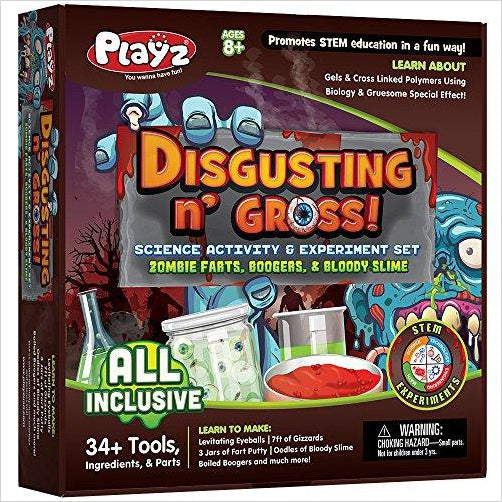 Disgusting n' Gross Zombie Farts, Boogers, & Bloody Slime Science Activity & Experiment Set - Gifteee. Find cool & unique gifts for men, women and kids