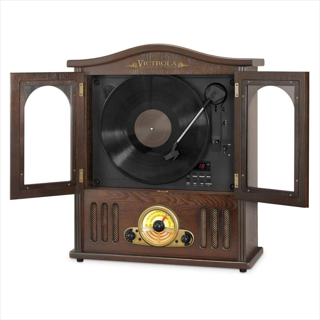 Victrola Wood Wall Mount Turntable with CD and Bluetooth - Gifteee Unique & Unusual gifts, Cool gift ideas