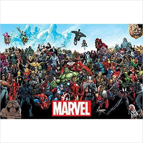 Marvel Comics Universe Poster - ALL Marvel Characters - Gifteee - Unique Gifts | Cool Gift Ideas for Kids, Men and Women