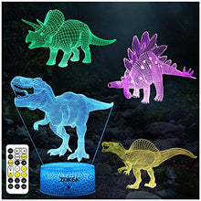 Load image into Gallery viewer, Colors Changing 3D Dinosaur Night Light
