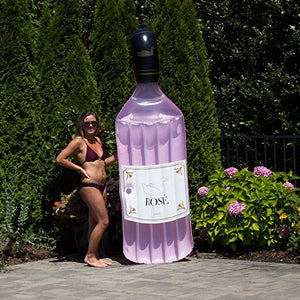 Inflatable Rose Wine Bottle Pool Float - Gifteee Unique & Unusual gifts, Cool gift ideas