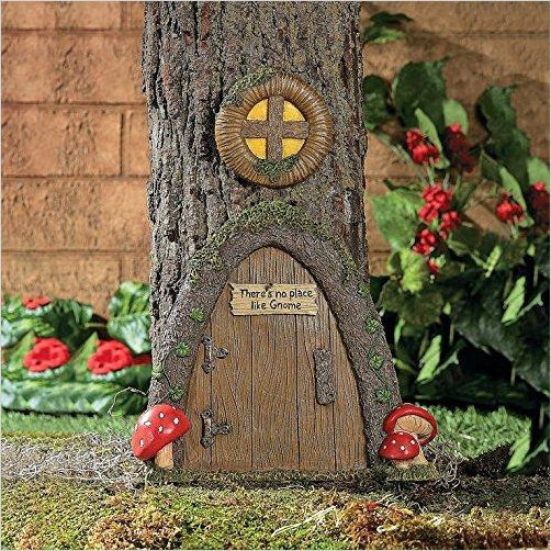 Garden Gnome Home Door in a Tree - Gifteee. Find cool & unique gifts for men, women and kids