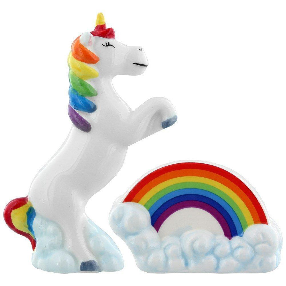 Unicorn on Rainbow Salt and Pepper Set - Gifteee Unique & Unusual gifts, Cool gift ideas