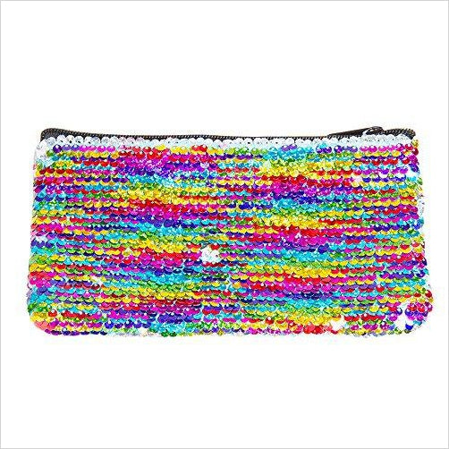 Magic Mini Sequin Pouch, Rainbow/Silver - Gifteee Unique & Unusual gifts, Cool gift ideas