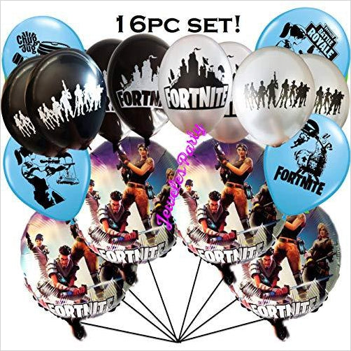 Fortnite Birthday Party Foil and Latex Balloons 16pc - Gifteee Unique & Unusual gifts, Cool gift ideas