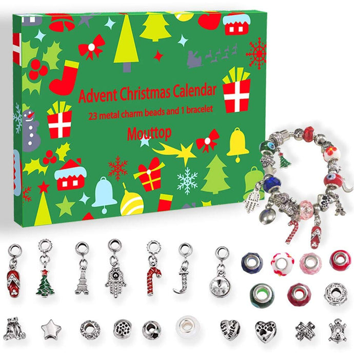 Pandora Beads Charms Jewelry Bracelet Set Advent Calendar Gifteee
