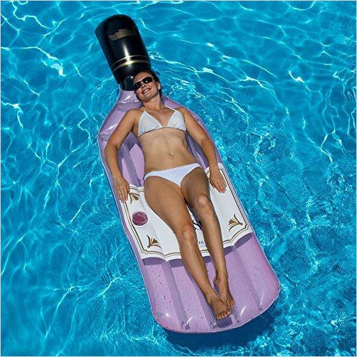 Inflatable Rose Wine Bottle Pool Float - Gifteee Unique & Unusual gifts, Cool gift ideas