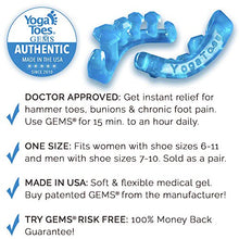 Load image into Gallery viewer, YogaToes GEMS: Gel Toe Stretcher &amp; Toe Separator - America&#39;s Choice for Fighting Bunions, Hammer Toes, More! - Gifteee Unique &amp; Unusual gifts, Cool gift ideas
