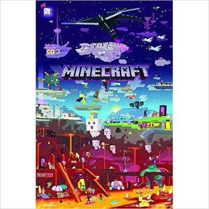 Minecraft World Poster - Gifteee. Find cool & unique gifts for men, women and kids