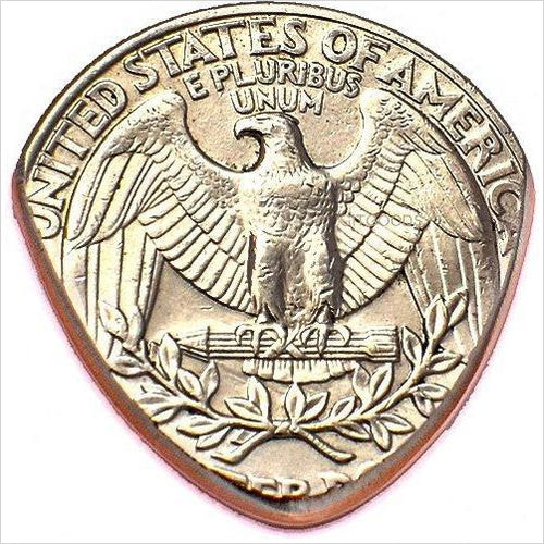 Quarter Guitar Pick Handmade In America From Real USA Coin - Gifteee. Find cool & unique gifts for men, women and kids