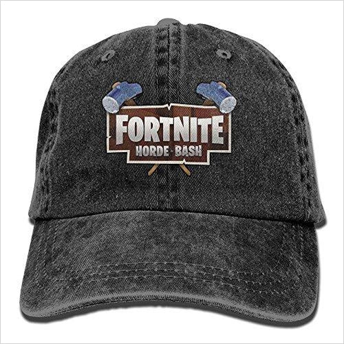 Fortnite-Horde Adjustable Vintage Washed Denim Baseball Cap - Gifteee. Find cool & unique gifts for men, women and kids