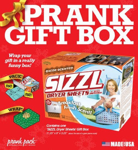 Bacon Scented Dryer Sheets Prank Gift Box