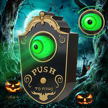 Load image into Gallery viewer, Animated Lightup Eyeball Doorbell with Terrible Sounds - Halloween
