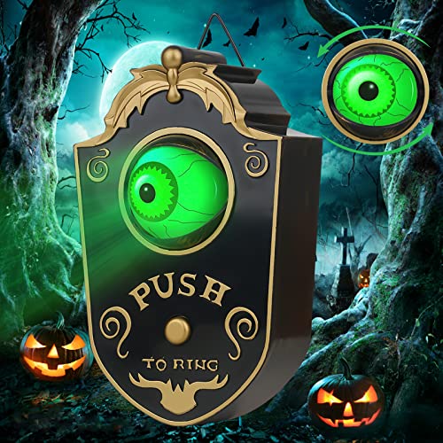 Animated Lightup Eyeball Doorbell with Terrible Sounds - Halloween
