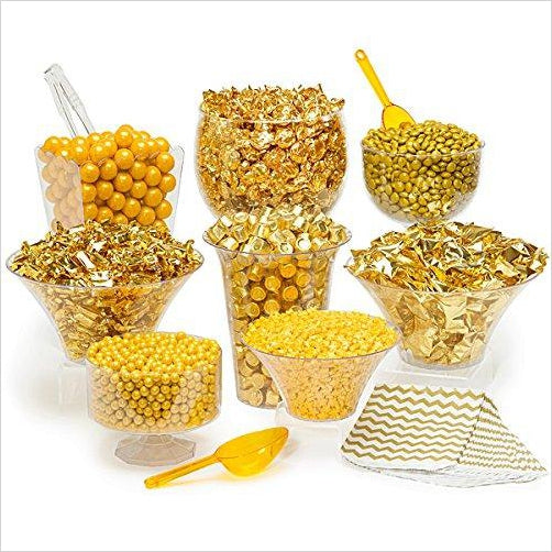 Gold Candy Kit - Party Candy Buffet Table: 25 to 50 Guests - Gifteee Unique & Unusual gifts, Cool gift ideas