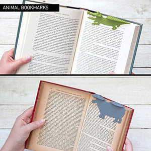 Crocomark and Hippomark - Cool Animal Bookmark Set (2 Pack) - Gifteee. Find cool & unique gifts for men, women and kids