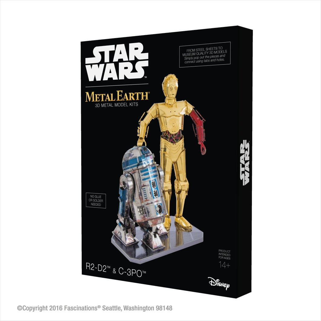 Star Wars R2-D2 and C-3PO 3D Metal Model Kit Box Set - Gifteee Unique & Unusual gifts, Cool gift ideas