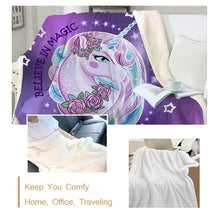 Load image into Gallery viewer, Unicorn Sherpa Fleece Blanket - Gifteee Unique &amp; Unusual gifts, Cool gift ideas
